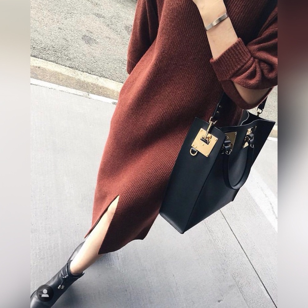 Sophie Hulme Black mini Albion bag silver hardware